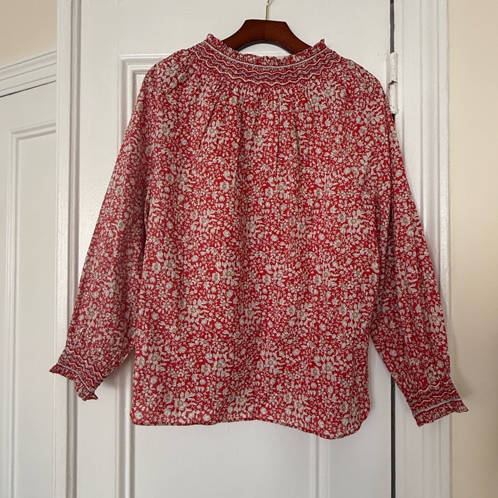 Ann Mashburn Christine Smocked Too in Liberty of London Floral Blouse Size Small - Picture 4 of 5